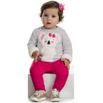 Conjunto Longo de Bebê Coala Cinza com Pink Conjunto Longo de Bebê Coala Cinza com Pink