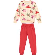 Conjunto Longo Dino Moletom Infantil Menina Marisol - 3P Conjunto Longo Dino Moletom Infantil Menina Marisol - 3P
