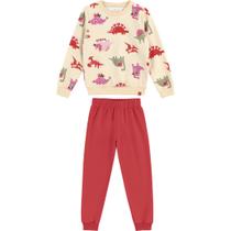 Conjunto Longo Dino Moletom Infantil Menina Marisol - 3P