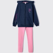 Conjunto Longo Hering Kids Menina Moletom Azul/Rosa 5B3Y1BEN Conjunto Longo Hering Kids Menina Moletom Azul/Rosa 5B3Y1BEN
