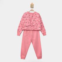 Conjunto Longo Infantil Kely & Kety Moletom Peluciado Smiles Menina