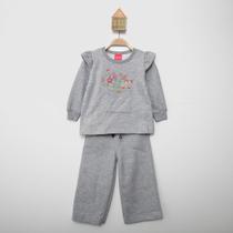 Conjunto Longo Infantil Kely & Kety Moletom Wide Leg Menina