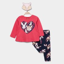 Conjunto Longo Infantil Kyly Estampado Menina