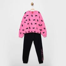 Conjunto Longo Infantil Kyly Moletom Peluciado Gatinhos Menina Conjunto Longo Infantil Kyly Moletom Peluciado Gatinhos Menina
