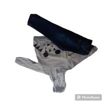Conjunto longo infantil - Masculino- nas cores azul e cinza- tamanho 6 a 7 anos