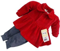 Conjunto Longo Luxo Blusa Calça Bebê Menina Enxoval Rf 7291
