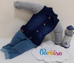 Conjunto Longo Luxo Menino Paraiso Moda Bebe Enxoval Dg 9099 Conjunto Longo Luxo Menino Paraiso Moda Bebe Enxoval Dg 9099