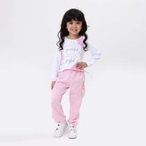 Conjunto Longo Menina Infantil Rosa Carol e Dani Conjunto Longo Menina Infantil Rosa Carol e Dani