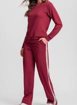 Conjunto Longo Mensageiro Dos Sonhos 0141507 Feminino Faixa Lateral Molecotton T. M/GG