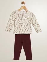Conjunto Longo Molecotton Infantil Para Bebê- BORDO Conjunto Longo Molecotton Infantil Para Bebê- BORDO