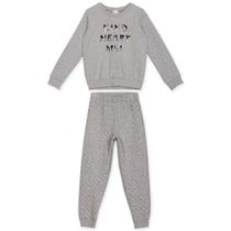 Conjunto Longo Moletom Feminino Infantil Mescla Marisol Conjunto Longo Moletom Feminino Infantil Mescla Marisol