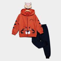 Conjunto Longo Moletom Infantil Kyly Capuz Menino