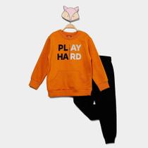 Conjunto Longo Moletom Infantil Kyly Play Hard Menino