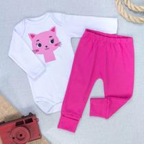 Conjunto Longo para Bebê em Suedine Bichinhos Aventureiros
