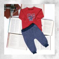 Conjunto Longo Paraiso Bebe Menino Blusa + Calça Ref 9127