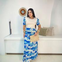 Conjunto Longo Plus Size Julia Moda Evangélica Feminina