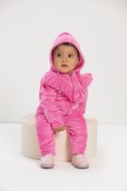 Conjunto Longo Plush Capuz Bebe Menina Luxo Lessa Kids 7722 Conjunto Longo Plush Capuz Bebe Menina Luxo Lessa Kids 7722