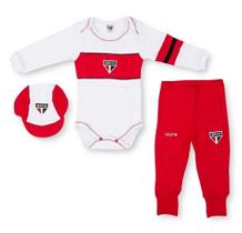 Conjunto Longo São Paulo Body com Boné Revedor