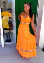 Conjunto longo tecido linho com bojo