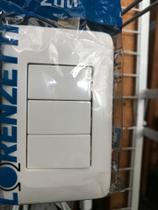 Conjunto Lorenzeth Zuli com 3 teclas Paralelas 1A 250v com placa.