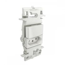 Conjunto Lorenzetti Zuli 4X2 Branco Sem Placa(1Simples+Tomada 10A) Lz103