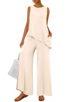 Conjunto Lounge PRETTYGARDEN 2025 para Mulheres - Regatas e Calças Conjunto Lounge PRETTYGARDEN 2025 para Mulheres - Regatas e Calças