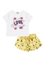 Conjunto Love Feminino Infantil Duduka - Kahua Kids Conjunto Love Feminino Infantil Duduka - Kahua Kids