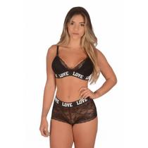 Conjunto Love Renda Sem Bojo - Estilo e Conforto