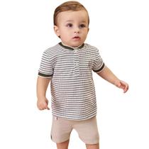 Conjunto Luc.Boo Blusa Listrada E Bermuda Eco Verde Inverno Conjunto Luc.Boo Blusa Listrada E Bermuda Eco Verde Inverno