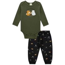 Conjunto Luc.Boo Body E Calça Jogger Together Verde Escuro Inverno Conjunto Luc.Boo Body E Calça Jogger Together Verde Escuro Inverno