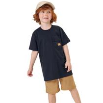 Conjunto Luc.Boo Camiseta e Bermuda Cotton Preto Inverno