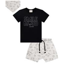 Conjunto Luc.Boo Com Bandana Cachorro Cinza