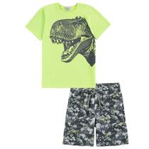 Conjunto Luc.Boo Dinossauro Camuflado Verde Conjunto Luc.Boo Dinossauro Camuflado Verde