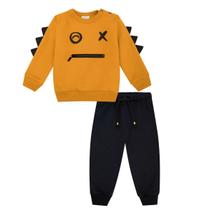 Conjunto Luc.Boo Monstrinho Com Calça Preta Inverno Conjunto Luc.Boo Monstrinho Com Calça Preta Inverno