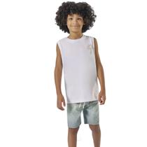 Conjunto Luc.Boo Regata E Bermuda Nylon Branco Verão Conjunto Luc.Boo Regata E Bermuda Nylon Branco Verão