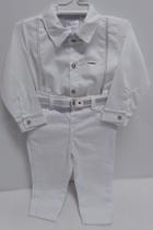 Conjunto Luxo Bebê Menino Body Calça Batizado Paraiso 14663