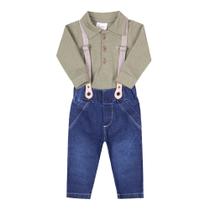Conjunto Luxo Bebê Menino Prematuro Body Calça Paraiso 15397