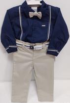 Conjunto Luxo Bebê Menino Social Body + Calça Paraiso 14663