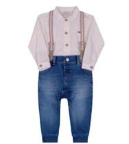 Conjunto Luxo Bebê Menino Social Body + Calça Paraiso 14664