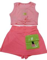 Conjunto Luxo Blusa + Shorts Infantil Menina LessaKids 8664