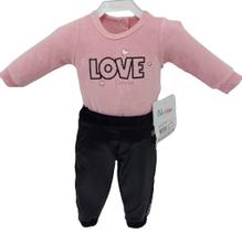Conjunto Luxo Body Plush + Calça Bebê Menina Paraiso 13041 Conjunto Luxo Body Plush + Calça Bebê Menina Paraiso 13041