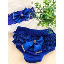 Conjunto Luxo Calcinha Bunda Rica Com Faixa de Cabelo RN a 12 meses