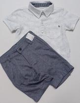Conjunto Luxo Menino Camisa Bermuda Moletinho Paraiso 17144 Conjunto Luxo Menino Camisa Bermuda Moletinho Paraiso 17144