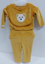 Conjunto Luxo Plush Bebê Menino Inverno 3 Pçs LessaKids 9200 - Conjunto Luxo Plush Bebê Menino Inverno 3 Pçs LessaKids 9200 -