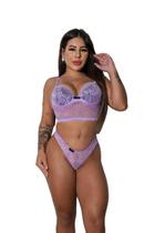 Conjunto Luxo Renda Sexy Sensual c/ Bojo