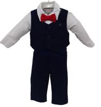 Conjunto Luxo Social Bebê Menino Body Colete Gravata 2254 Conjunto Luxo Social Bebê Menino Body Colete Gravata 2254