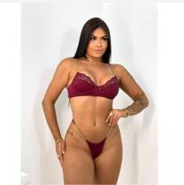 Conjunto Luxúria Bordô