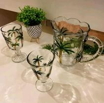 Conjunto Lyor Jarra Com 6 Taças De Cristal Palm - 7787 Conjunto Lyor Jarra Com 6 Taças De Cristal Palm - 7787