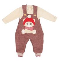 Conjunto Macacão Bordado Body Bebê Menino inverno Lessa 8880