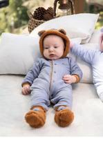 Conjunto Macacão Duplo Pelo Bebê Capuz Pantufa Paraiso 14512 Conjunto Macacão Duplo Pelo Bebê Capuz Pantufa Paraiso 14512